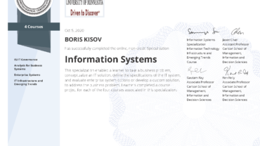 Specialization “INFORMATION SYSTEMS“