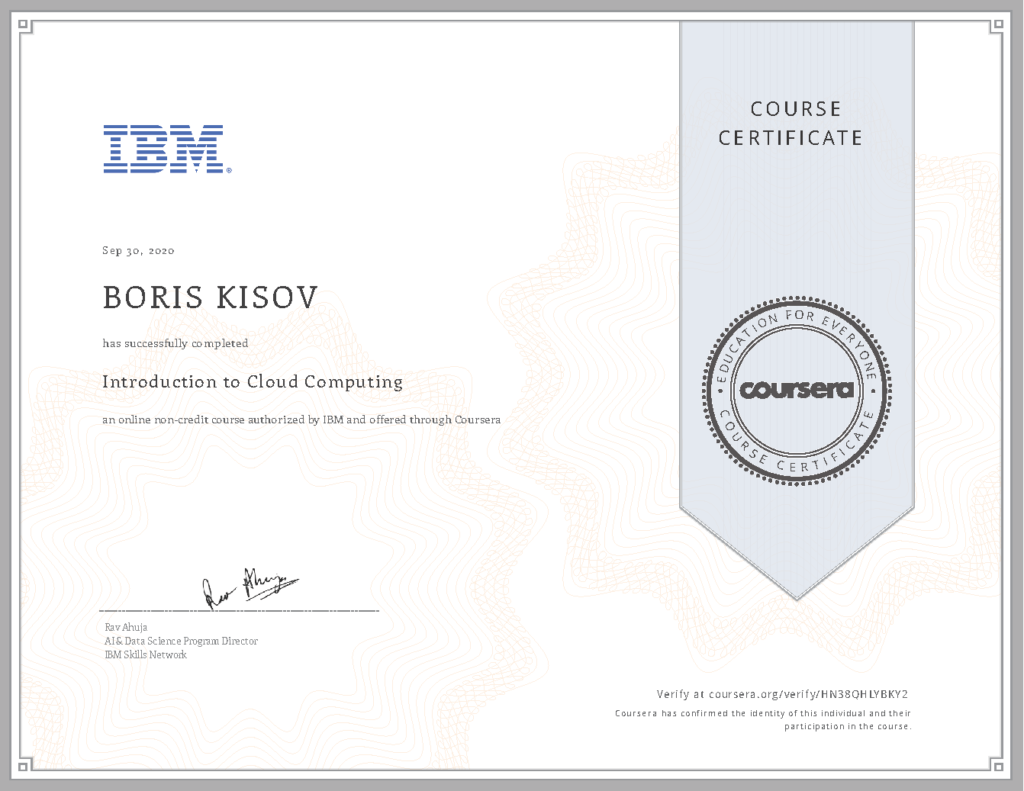 Introduction To Cloud Computing » KISOV BORIS