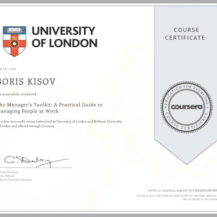 University of London - The Manager's Toolkit