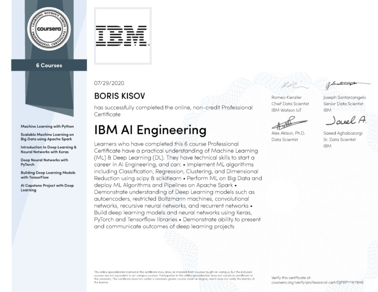 IBM AI Engineering