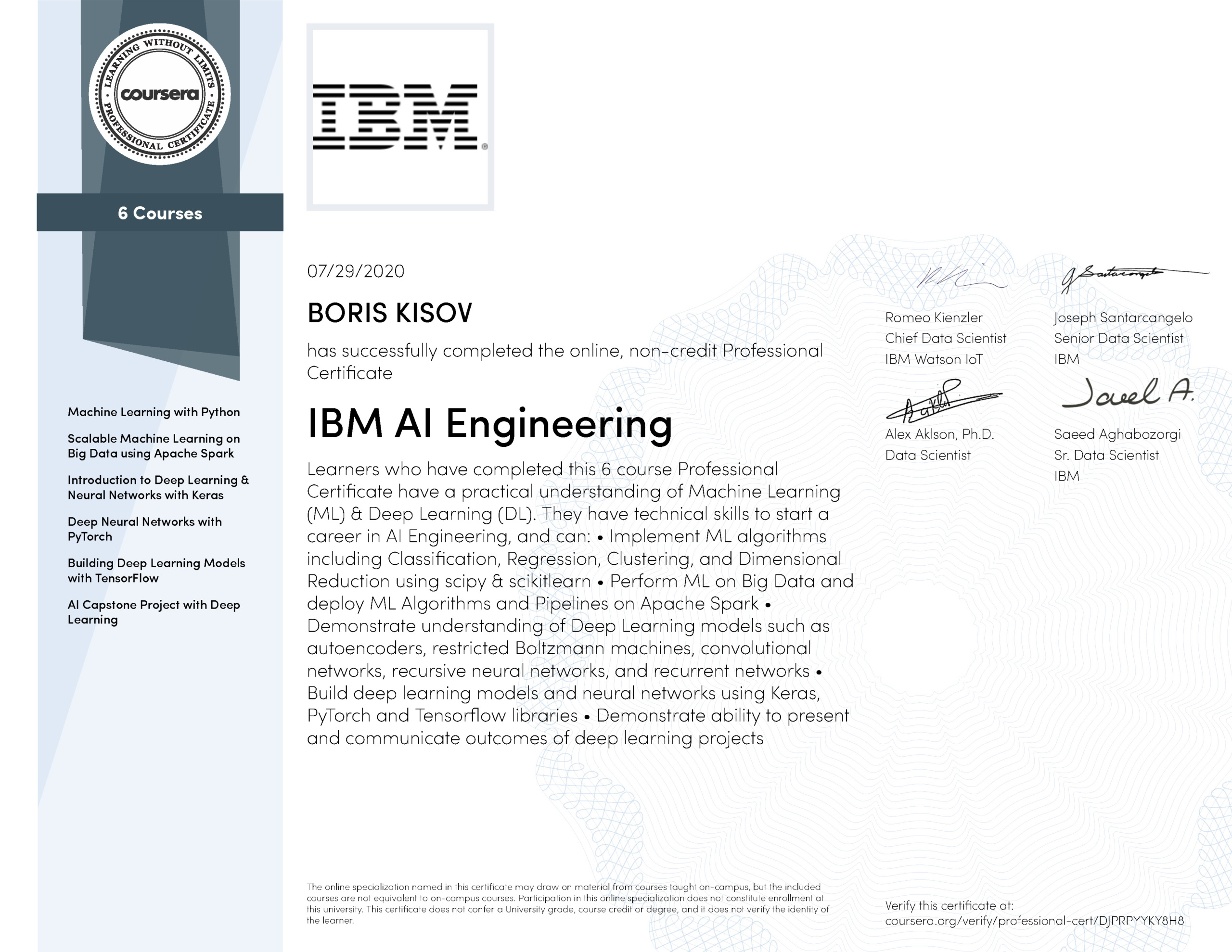 IBM AI Engineering